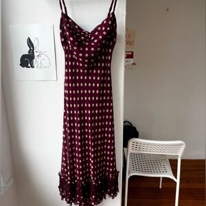 Betsey Johnson polka dot midi dress